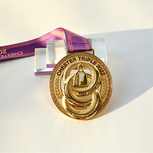 Medalla de Premio HyperCrafts Manufacturer 3DEnamel Finisher para Maratón, Trail Running, <span class=keywords><strong>Fun</strong></span> <span class=keywords><strong>Run</strong></span>, Carreras de 5K y 10K, Medallas Deportivas de Metal - Product Image 1