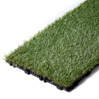 Dalles de gazon artificiel DIY XF-C007 300x300mm antidérapantes, gazon synthétique emboîtable pour la décoration de jardin, balcon et terrasse