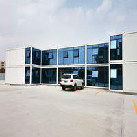 Maison modulaire préfabriquée à paroi de verre personnalisée maison préfabriquée mobile en conteneur de 20 pieds