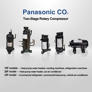 CO2 R-744 compresseur rotatif à deux étages C-CV163L0A 15F modèles pompe à chaleur chauffe-eau climatiseur de voiture <span class=keywords><strong>23F</strong></span> C-CV753LOU 2HP ~ 10HP - Product Image 4