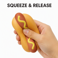 Jouets Squishy Anti-stress en Mousse PU Souple à Remontée Lente, Forme Hot Dog avec Tourbillon de Moutarde, pour Bureau