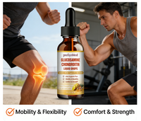 Complément Énergétique Végétarien : Glucosamine, Chondroïtine, MSM, Curcuma, Quercétine, Enzyme d'Ananas – Gouttes Liquides Orales 2