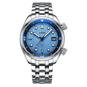 40 मिमी कस्टम डिज़ाइन घड़ी, 200 मीटर वाटरप्रूफ स्वचालित कंप्रेसर डाइव वॉच, Nh35a द्वारा संचालित है। द्वि-दिशात्मक घूर्णन आंतरिक बेज़ेल - Product Image 5