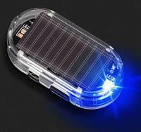 Lampe antivol solaire pour voiture, simulation de lumière d'avertissement clignotante, lampe de décoration de voiture, lampe LED pour l'intérieur de la voiture