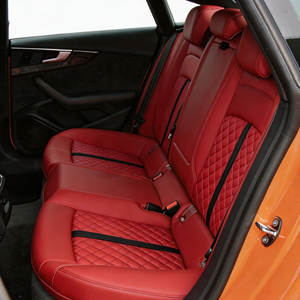 Funda de Asiento de Coche Roja Personalizada de Cuero Impermeable para 5 Plazas, Protector de Asiento a Medida para <span class=keywords><strong>Audi</strong></span> S5 <span class=keywords><strong>Sportback</strong></span> 2018 - Servicio OEM, MOQ Bajo - Product Image 3