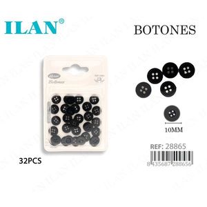 Bottoni Ilan 10mm 4 Fori 32 Pezzi per Cucito e Artigianato - Product Image 3