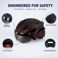 Casque de vélo LED pour adultes, ultraléger 240g, certifié CE, moulé intégralement en PC+EPS, pour VTT et vélo de route, hommes et femmes