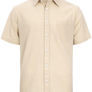 Camisas de Lino y Algodón Ligeras para Hombre al por Mayor, Cuello Mao, Botones, Estampado Playero, Transpirables para Verano, Suministro ODM, ¡Gran Venta! - Product Image 6