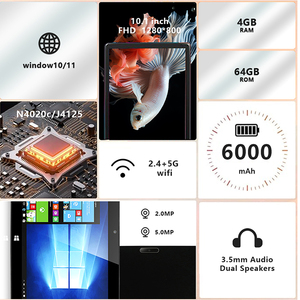 Custom 10.1'' <strong>Quad</strong> <strong>Core</strong> J4125 RAM 4GB ROM 64GB with 1280*800lPS Display Window11 <strong>Tablet</strong> Pc for Educational - Product Image 3
