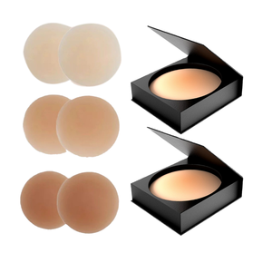 Couvre-mamelon en silicone Pasties Sexy colle invisible adhésive pour femmes sous-vêtements ronds sans couture accessoires emballage personnalisable - Product Image 2