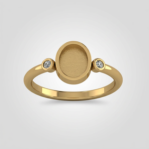 Solid 925 Silver 6x8mm Oval Bezel <b>Ring</b> Setting Zircon 14K Gold Plated <b>Blank</b> <b>Ring</b> Breastmilk Keepsake Jewelry DIY Findings - Product Image 1
