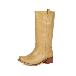 Bottes hautes pour femmes, style rétro britannique, bottes mi-hautes pour femmes, bottes de chevalier à enfiler, bottes longues pour femmes automne et hiver - Product Image 6