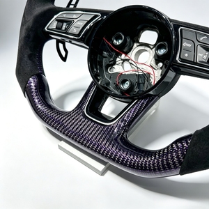 Volant sport à fond plat en fibre de carbone OKF pour <span class=keywords><strong>Audi</strong></span> A3/A4/A5/A6/A7/Q5/Q7/<span class=keywords><strong>TT</strong></span>/R8/C7 - Product Image 2