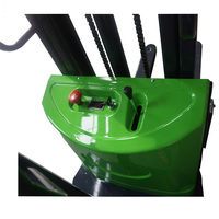 Nouveau transpalette semi-électrique à batterie plomb-acide 24V, déplaceur latéral hydraulique, mât à trois sections, pneus pneumatiques/polyuréthane, propulsion arrière