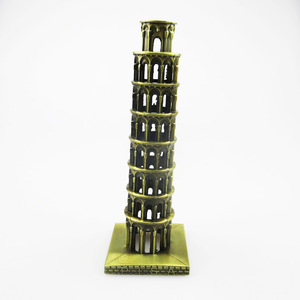 <span class=keywords><strong>Torre</strong></span> inclinada de Pisa de estilo europeo Vintage, modelo de Metal chapado en <span class=keywords><strong>oro</strong></span>, decoración <span class=keywords><strong>del</strong></span> hogar, recuerdo para Navidad, temática de animales - Product Image 5
