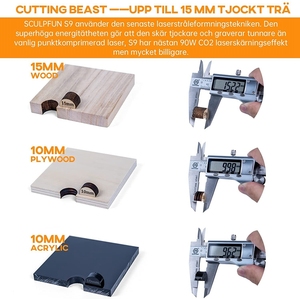 Graveur Laser SCULPFUN S9 DIY Mini Imprimante CNC Découpeuse Acrylique Machine de Gravure Laser sur Bois à Mise au Point Automatique - Product Image 5