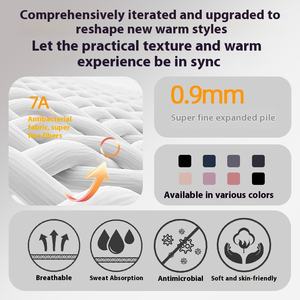 Intimo Termico Autunno Inverno per Uomo e <span class=keywords><strong>Donna</strong></span> in Lana di Pecora e Seta di Gelso, Completo Termico con Collo Piatto e Maniche Lunghe Foderato in Pile - Product Image 4