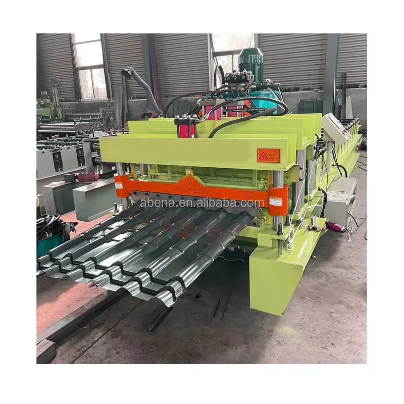 Full Automatic Roof Sheet double layer glazed tile roll forming machine glazed tile IBR trapezoid sheet making machine