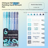 Stylos à encre gel en plastique de qualité japonaise, 1,0 mm, ensemble de papeterie design, écriture fluide, pour agenda quotidien, 6 couleurs, stylos acryliques pour journal