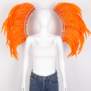 Alas <span class=keywords><strong>de</strong></span> Ángel con Plumas y Diamantes <span class=keywords><strong>de</strong></span> Imitación en Varios Colores para Disfraces <span class=keywords><strong>de</strong></span> Halloween, Navidad, Cosplay, Carnaval, Fiestas y Escenarios, Venta al Por Mayor - Product Image 3