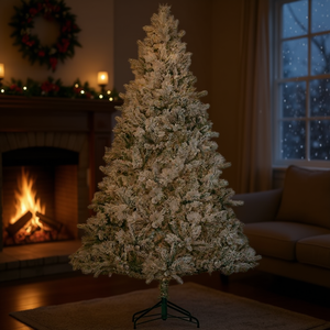 Árbol de Navidad Festivo de 7.5 pies, Artificial, con Iluminación LED Blanca Cálida, Fácil Instalación, Base Resistente, Material Plástico - Product Image 2