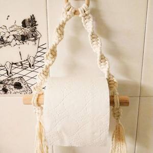 <span class=keywords><strong>Tapisserie</strong></span> bohème tissée à la main avec blocs de couleurs |   Décoration murale en corde de coton transfrontalière pour salon et chambre à coucher - Product Image 1