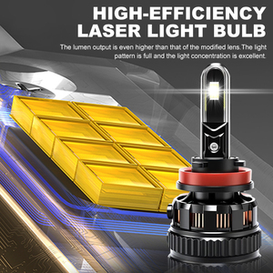 หลอดไฟหน้ารถยนต์ LED 170W แบบ H7 H4 48000LM LED 9005 H1 9006 9012 H7สำหรับรถยนต์ - Product Image 3