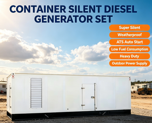 เครื่องกำเนิดไฟฟ้าดีเซลแบบเก็บเสียงสำหรับงานหนัก 50 2500kVA 50/60Hz ระบายความร้อนด้วยน้ำ สำหรับโครงการห่างไกล ใช้เป็นพลังงานหลัก - Product Image 1