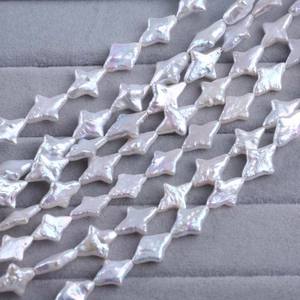 Perles d'eau douce en forme baroque, aquaculture, perles en vrac, étoile carrée, trou droit, chaîne pour accessoires de bijoux DIY - Product Image 4