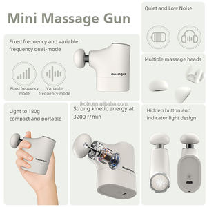 Pistola de Masaje de Bolsillo al por Mayor, Mini Masajeador de Percusión Compacto para Tejido Profundo con Múltiples Cabezales para Mujeres y Hombres, Regalo de Viaje - Product Image 2