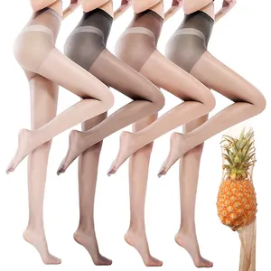 Женские колготки Ladymate ODM/OEM, шелковые колготки с крючком и ананасами, Колготки с высокой талией, сексуальные колготки
