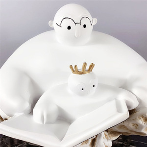 Choix de cadeau du père de bureau populaire stocké salon père et fils lecture Sculpture ameublement - Product Image 5