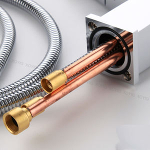 Modern square Pull-out Brass Basin Faucet Hot and Cold Chrome Hotel Hot and Cold Basin Mixer - Product Image 2