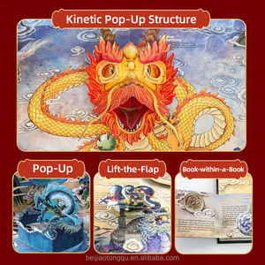 Exquisito libro en inglés The Chinese Loong 3D for up Paper Educational Science Picture Book para niños <span class=keywords><strong>de</strong></span> 5 a 7 años al por mayor - Product Image 4