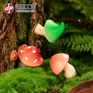 Figurines de champignons en résine à tête inclinée, petite décoration pour la maison - Product Image 3