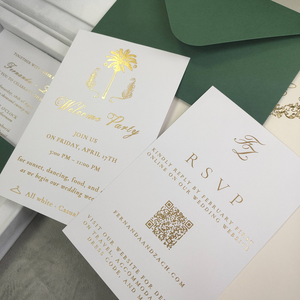 Boîte d'<span class=keywords><strong>invitation</strong></span> de mariage personnalisée de luxe en velours blanc avec cartes à détails dorés – Faire-part de mariage de luxe pour célébration - Product Image 5