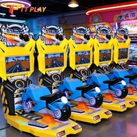 Simulateur de course de moto d'intérieur pour enfants de haute qualité, machine de jeu d'arcade à monnayeur, 1 joueur, en plastique, version anglaise