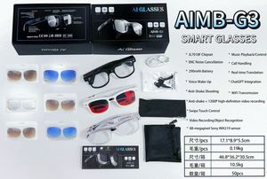 Lunettes intelligentes AIMB-G3 avec caméra 8 mégapixels, enregistrement vidéo 1200P, <span class=keywords><strong>lentilles</strong></span> à changement <span class=keywords><strong>de</strong></span> couleur, traduction simultanée par IA - Product Image 4