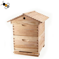 Imkerei-Ausrüstung 20mm Dickes Tannenholz-Oberdeckel Belüftetes Giebeldach für Bienenstock Passend für 50,5*35,5/41,3cm Langstroth Bienenstock
