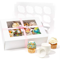 Boîtes à bonbons en papier kraft pour hamburger de mariage spécial avec couvercle transparent