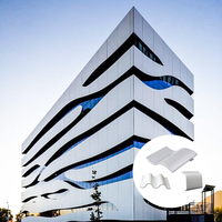 Panel Hiperbólico de Aluminio Ligero e Ignífugo Personalizado para Fachadas Curvas de Edificios Modernos, Hospitales y Centros Comerciales