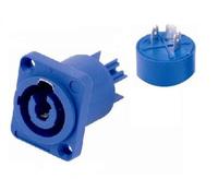 Connecteur d'alimentation XLR 3P 20A avec écran LED bleu et blanc, prise industrielle en cuivre pour éclairage de scène