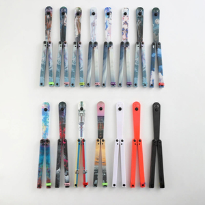 swinging fancy plastic <b>knife</b> training folding <b>knife</b> squid <b>safe</b> and non cutting edge practice butterfly <b>knife</b> - Product Image 1
