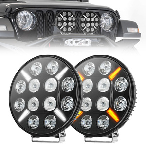 Faro da Lavoro a Led Rotondo da 9 Pollici 12V 24V ad Alta Potenza 120W Luce di Profondità Fuoristrada per Auto Camion Offroad - Product Image 1