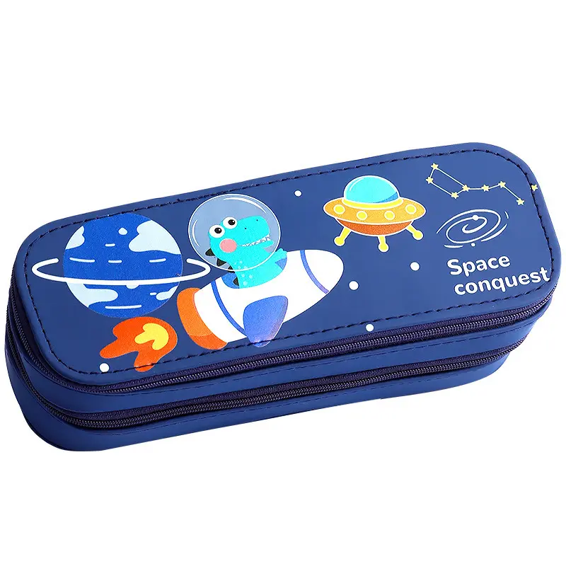 Children's Stationery Box Double-layer Large-capacity Practical Astronaut Boys Creative Pencil Case