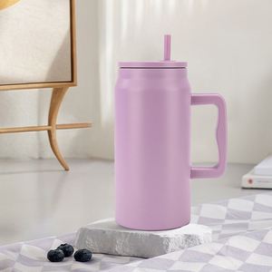 Bouteille d'eau isotherme en acier inoxydable à double paroi de 50 oz avec logo personnalisé, thermos, tasse de voyage, gobelet avec poignée - Product Image 5