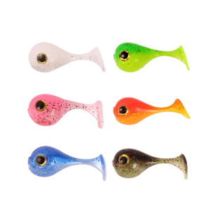 เหยื่อปลอมแบบนิ่มสองสีหางรูปตัว T ขนาดใหญ่ มี<span class=keywords><strong>ตา</strong></span> 45 มม. 3 กรัม ทำจาก PVC สำหรับตก<span class=keywords><strong>ปลา</strong></span>แบสและ<span class=keywords><strong>ปลา</strong></span>แมนดาริน - Product Image 1