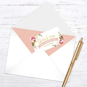 Cheap Custom Thank You Card For Business Greeting Card With Logo Thank You Card Printing