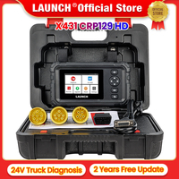 LAUNCH X431 CRP129 HD Outil de diagnostic poids lourds 24V pour camions, scanner complet de système diesel commercial, service de réinitialisation DPF et OIL 7 fonctions