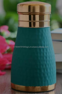 <b>Copper</b> <b>Bottle</b> Hammered Water <b>Bottle</b> Enamel Printed Pure Handmade New Style Travelling And Gym Drinkware <b>Copper</b> Water <b>Bottle</b> - Product Image 3